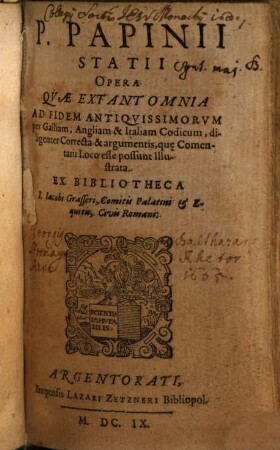 P. Papinii Statii opera quae extant omnia