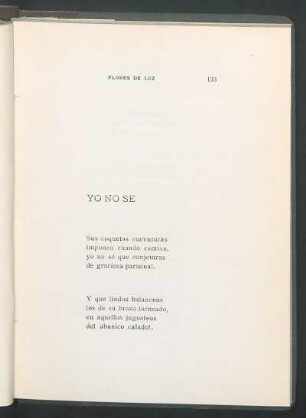 Yo no sé