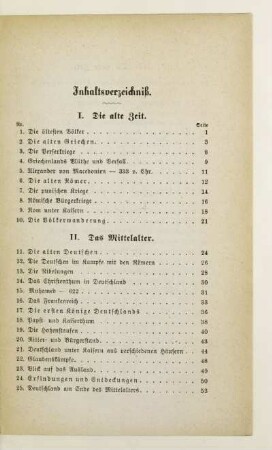 Inhaltsverzeichniß