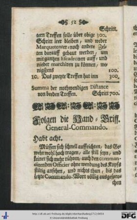 Folgen die Hand-Griff. General-Commando.