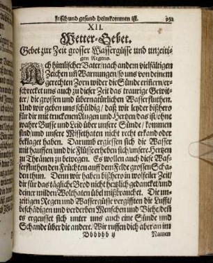XII. Wetter-Gebet.