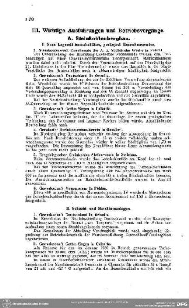 Übersicht über die Belegschaft und das Ausbringen