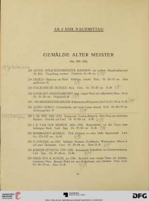 Gemälde alter Meister (Nr. 253-331)