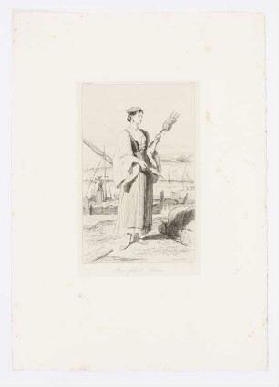 Jeune fille de Sébénico, Blatt 3 der Folge "Erinnerungen aus der österreichischen Monarchie, Dalmatien"