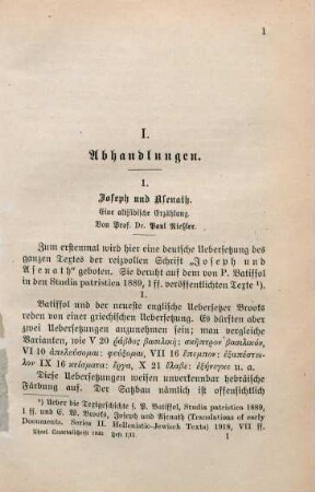 1-22 Joseph und Asenath