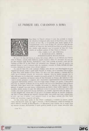 6: Le primizie del Caradosso a Roma