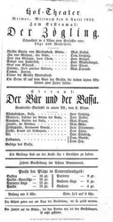 Der Zögling