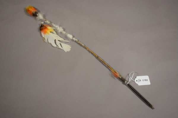 Feather pin as a headdress