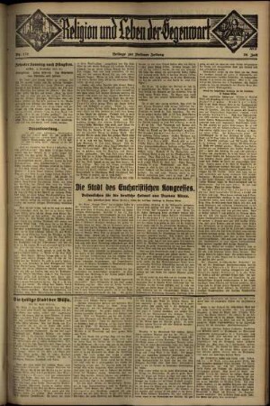 Dritte Ausgabe vom Sonntag, den 29. Juli 1934.