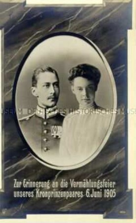 Hochzeit des preußischen Kronprinzen Wilhelm mit Cecilie von Mecklenburg-Schwerin