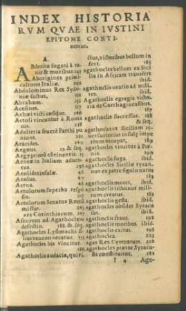Index Historiarum ...