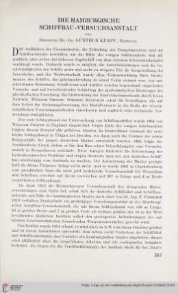 Die Hamburgische Schiffbau-Versuchsanstalt