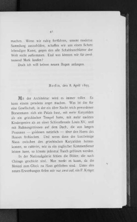 Berlin, den 8. April 1893.