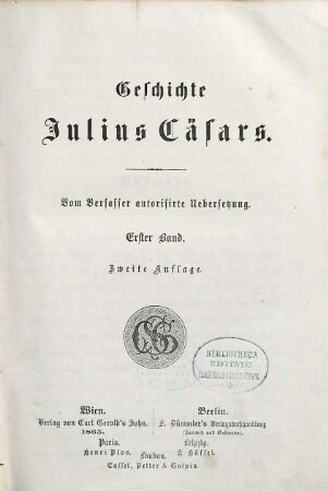 Geschichte Julius Cäsars, 1