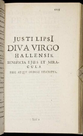 Diva Virgo Hallensis.
