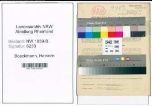 Entnazifizierung Heinrich Boeckmann , geb. 05.08.1898 (Steuerberater)