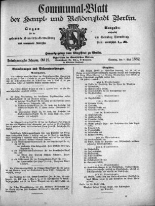 1882,19: No. 19, 7. Mai 1882