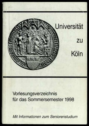 Vorlesungsverzeichnis Universität Köln SS1998