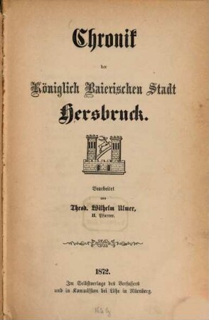 Chronik der königlich-baierischen Stadt Hersbruck