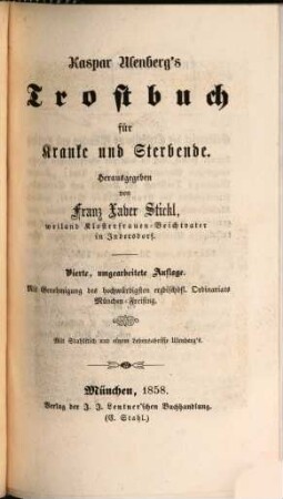 Kaspar Ulenberg's Trostbuch für Kranke und Sterbende