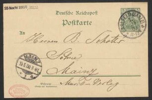 Brief an B. Schott's Söhne : 17.05.1900