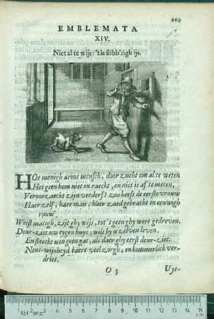 Emblemata XIV. Niet al te wijs: 'tis slibb' righ ijs.