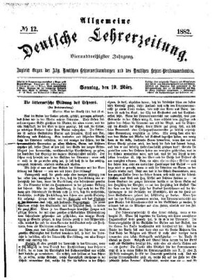 Die litterarische Bildung des Lehrers