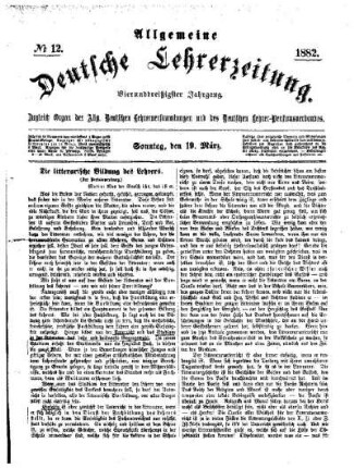 Die litterarische Bildung des Lehrers