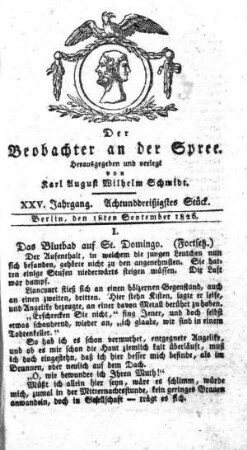 38. Stueck, 18. September 1826