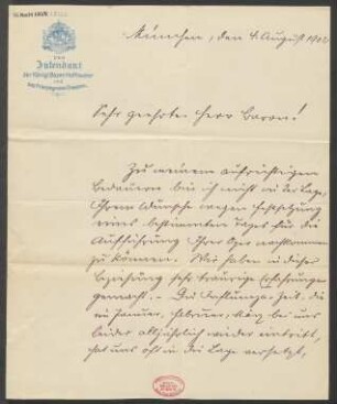 Brief an Karl von Kaskel : 04.08.1902