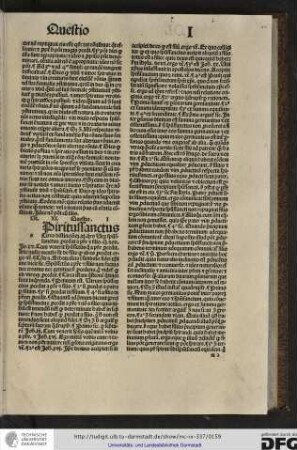 [S]piritussanctus. Circa distinctionem xi quero utrum spiritussanctus procedat a patre et filio, quod non...