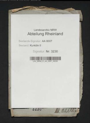 Beschwerden der Gemeinde Friesdorf wegen Verteilung der Kriegslasten