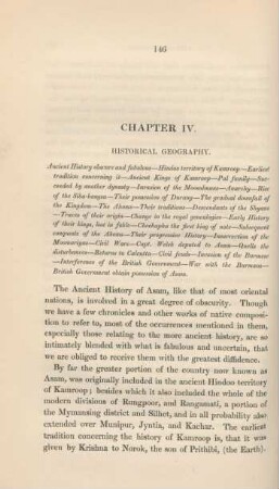 Chapter IV. Historical geography