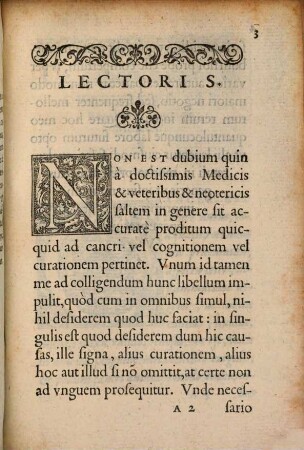 De cancri natura et curatione