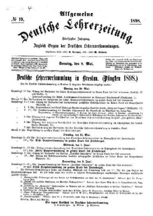 Deutsche Lehrerversammlung in Breslau (Pfingsten 1898)