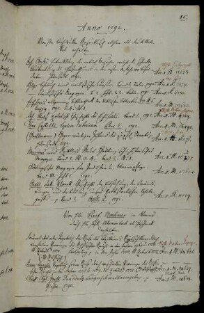 Von Hhn Buchdrucker Rosenbusch allhier als Druck Artikel erhalten. - Von Hhn Prof. Boehmer in Worms durch Hhn HofR. Blumenbach als Geschenk erhalten.