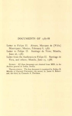 Documents of 1587-88
