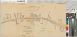 Spezialplan über die Lage der Kleinbahnlinie Eynatten-Raeren-Walheim in den Ortschaften Driesch und Titfeld. Koloriert