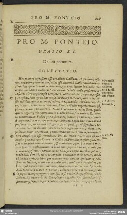 Pro M. Fonteio. Oratio XI.