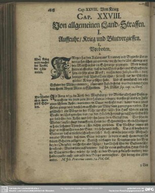 Cap. XXVIII. Von allgemeinen Land-Straffen
