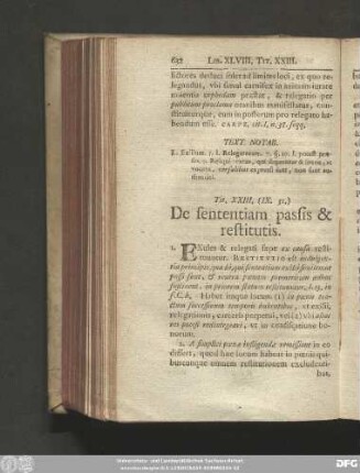 Tit. XXIII. (IX. 51.) De sententiam passis & restitutis.