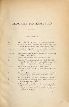 Glossaire Moyen-Breton, 1. A - G