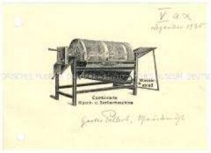 Kombinierte Kartoffelwasch- und -sortiermaschine