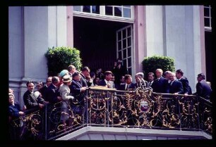 Bonn Rathaus / Kennedy auf Balkon des Rathauses am Mikrofon
