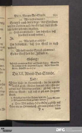 Die XII. Abend-Bet-Stunde.