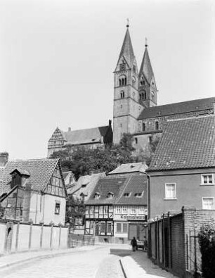 Quedlinburg, Blick auf die Türme der Stiftskirche