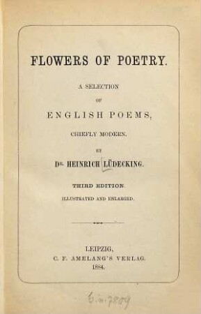 Flowers of poetry : a selection of English poems, chiefly modern