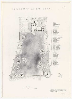 Hausgarten an der Havel: Pflanzplan 1:200