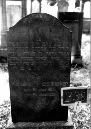 Grabstein 338 [Nir S. 211f. Nr. 19.09]: Grabstein 338A [Nir S. 211f. Nr. 19.09]