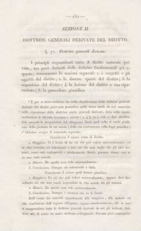 Sezione II. Dottrine generali derivate del diritto